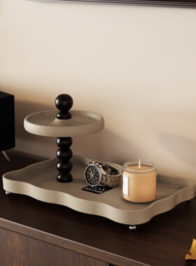 创意玄关钥匙收纳桌面整理架香水化妆品梳妆台展示架首饰盒摆件