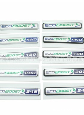 ECOBOOST尾标4WD四驱180/200/245排量蒙迪欧翼虎福克斯锐界车标贴