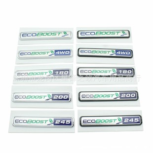 ECOBOOST尾标4WD四驱180 245排量蒙迪欧翼虎福克斯锐界车标贴 200