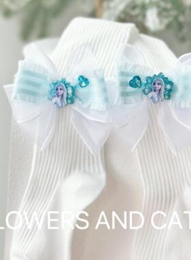 2025新款蝴蝶结公主连裤袜女童打底柔软舒适雪花镭射钻舞蹈袜纯棉