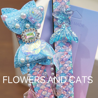 FlowersandCats碎发贴蝴蝶结