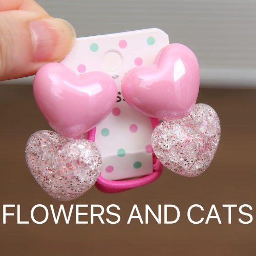 flowersandcats发绳女童头绳粉
