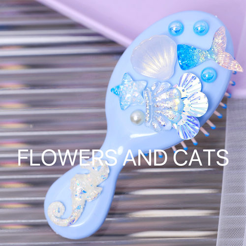 flowersandcats不伤发儿童按摩梳