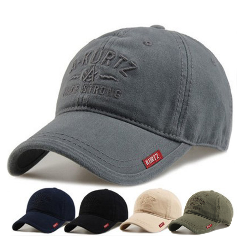 帽子男韩版休闲弯檐棉质棒球帽夏季防晒遮阳帽高档男帽刺绣鸭舌帽