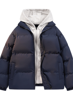 新款美式复古加厚连帽棉服男冬季加厚保暖棉袄外套