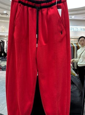 梵蔻 3683H小艺欧洲站2025冬季新款高腰抽绳双口袋加绒百搭休闲裤