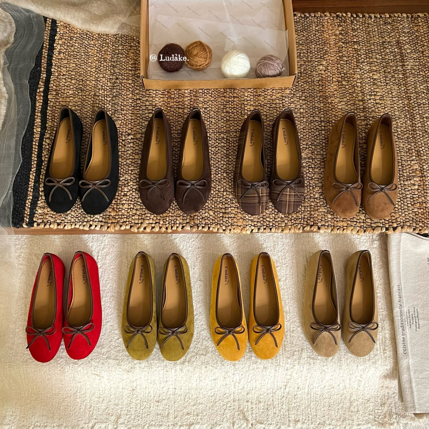 LUDAKE韩式蝴蝶结浅口单