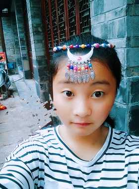 民族风复古苗银夸张项圈头饰彩珠