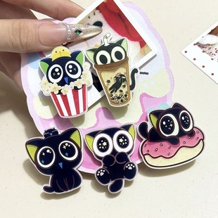 新款甜美可爱罗小猫发夹卡通少女猫咪百搭碎发侧边刘海夹日韩软妹