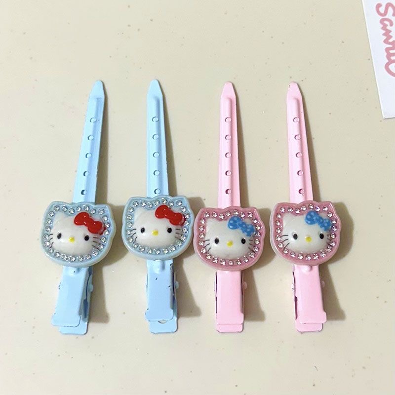 可爱kt猫咪卡通发夹侧边化妆定位甜美刘海一字少女发卡头饰发饰