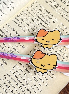 新款可爱微笑黄色猫咪发夹卡通大号一字夹刘海鸭嘴夹少女发卡甜美