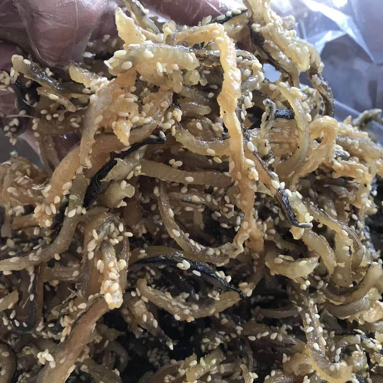 湛江特产海味蜜汁香辣鳗鱼丝500g 散装麻辣鱼干鱼仔袋装零食小吃