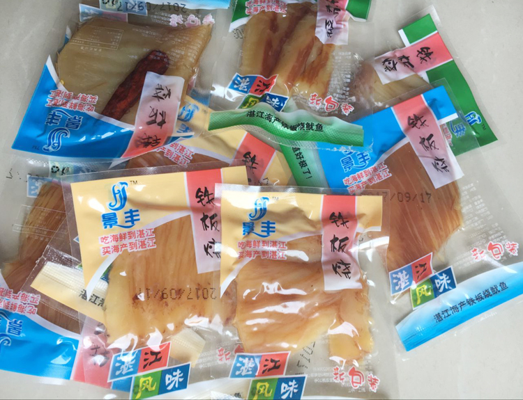 湛江特产 铁板烧手撕鱿鱼片丝海味零食鱿鱼仔景丰即食鱿鱼块500g