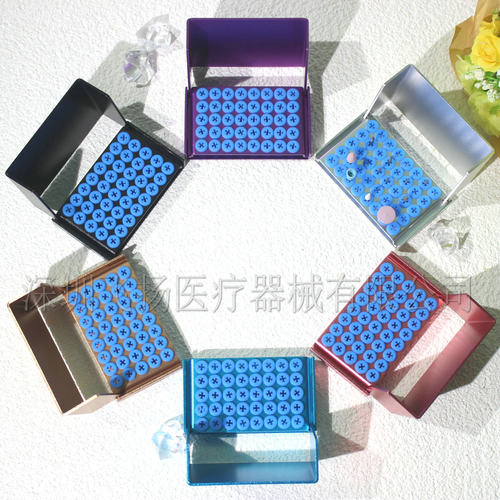 牙科40孔车针架金属铝合金高速车针低速磨头硅胶孔通用高压消毒盒