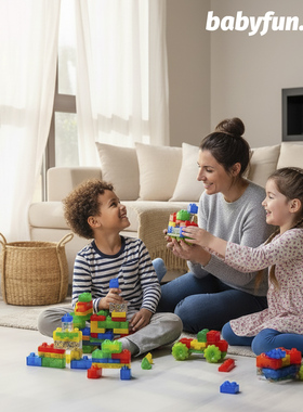 BABYFUN填充软积木透明彩色果冻积木幼儿童早教感官小红书玩具