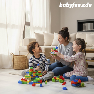 BABYFUN填充软积木透明彩色果冻积木幼儿童早教感官小红书玩具