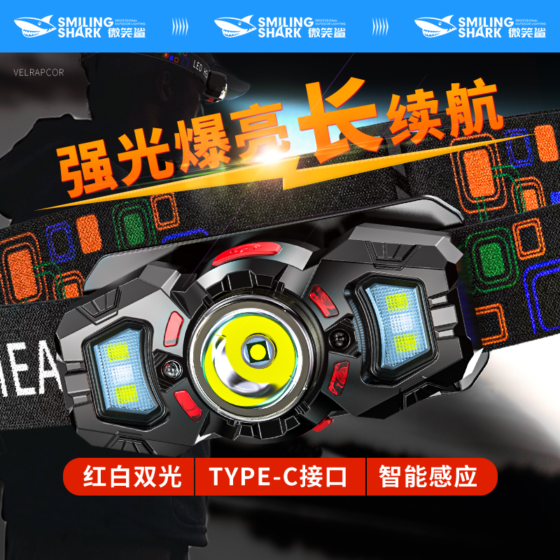 头灯强光超亮钓鱼专用充电长续航