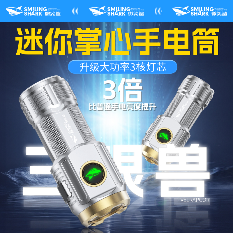 户外防水强光长续航手电筒