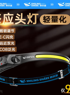 头灯2026新款强光超亮头戴式户外灯led感应专用COB户外充电长续航
