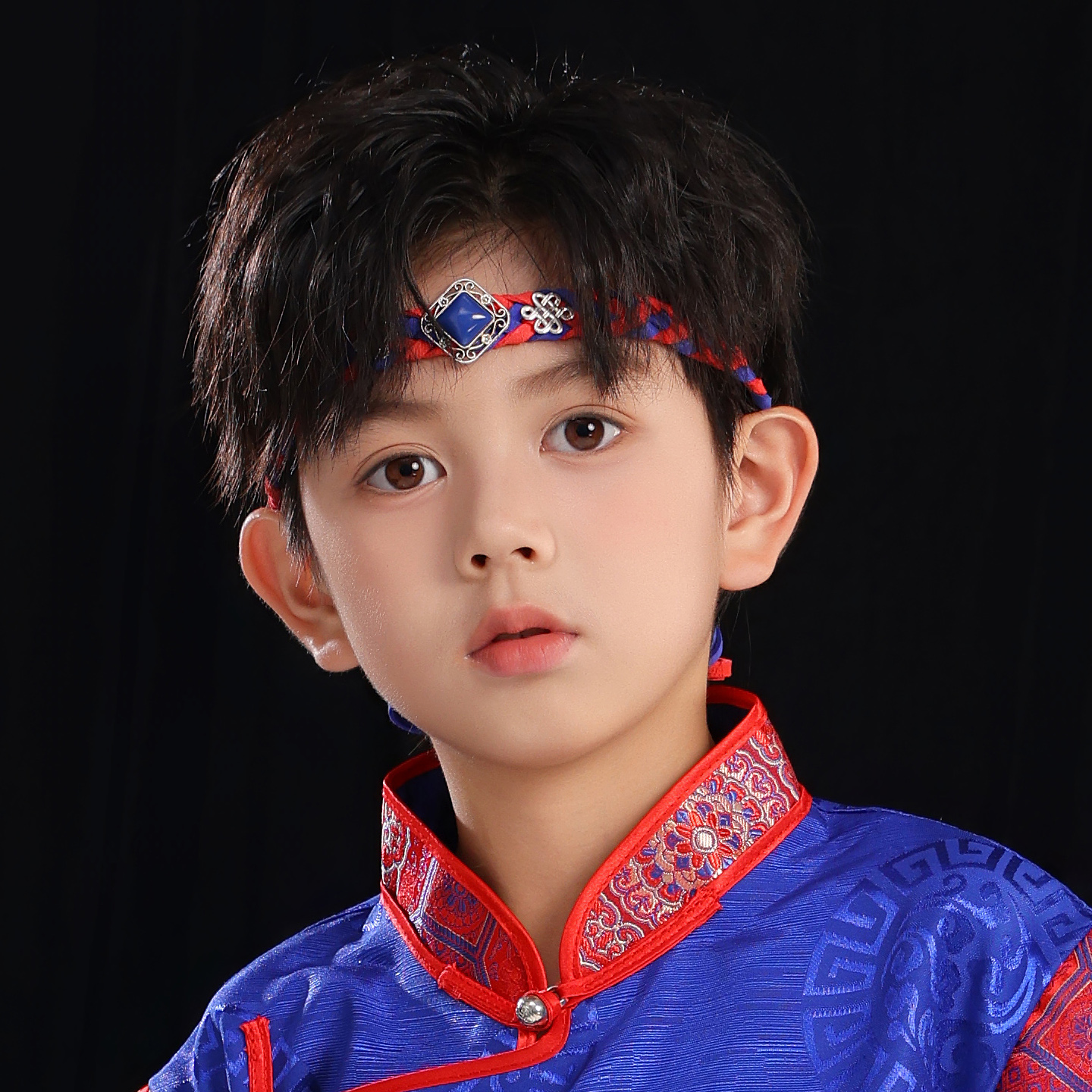 蒙古族发带男儿童演出头饰