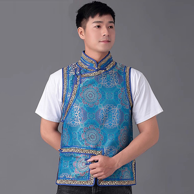 蒙嘉人蒙古族马夹男士新款