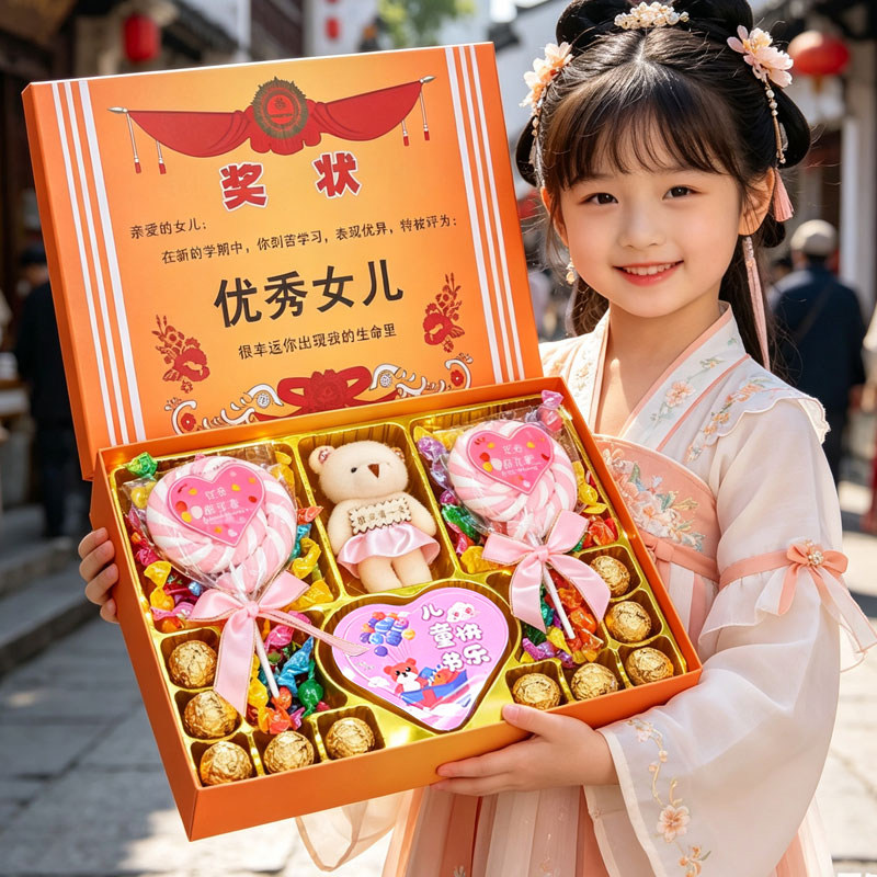 六一儿童节礼物女孩男孩61节礼物幼儿园小学初中糖果巧克力礼盒