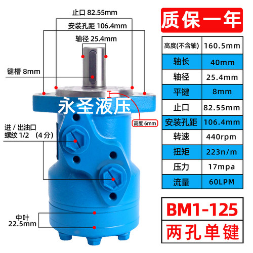 新款液压马达低速大扭矩BM1--50 80 125 160 200 315 400低速现货