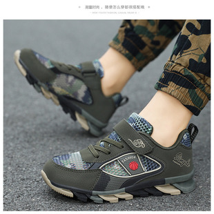 男童网面透气运动鞋夏季薄款单网儿童迷彩鞋军旅小孩解放当兵鞋子