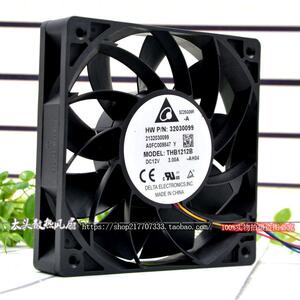 台达正品THB1212B 12V 3.00A 12CM 12025 大风量暴力4线风扇