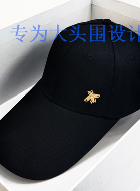 大头围加长帽檐硬顶棒球帽子女韩版潮牌遮阳帽显脸小时尚鸭舌帽男