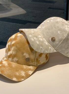 韩版水钻M棒球帽子女冬季毛绒保暖百搭休闲显脸洋气户外鸭舌帽ins