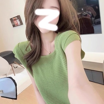 夏季新款修身减龄气质T恤上衣女