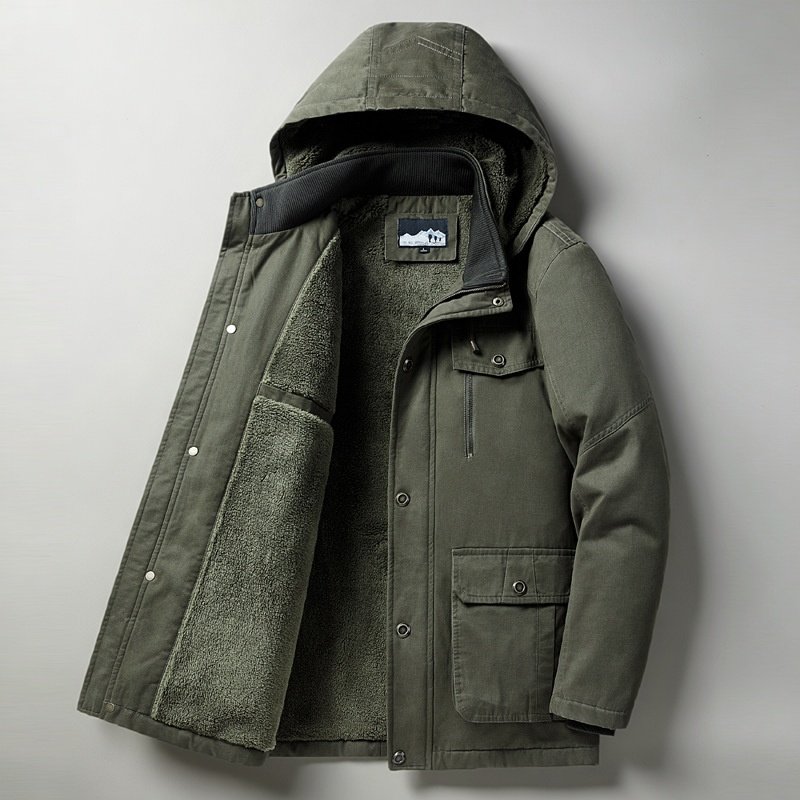 冬季新款加绒加厚保暖防寒夹克加大码棉服男士中长款连帽上衣外套,男装,棉衣,淘宝优惠券,粉丝福利购,淘宝优惠卷