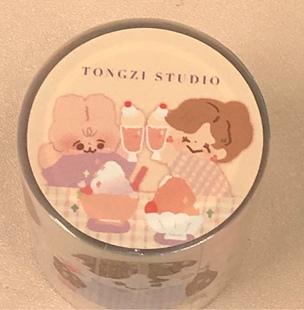 正品原创人气花开 Blossom少女可爱卡通人物穿搭和纸新款手帐胶带