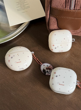 简约爪印星星适用华为freebuds7i耳机壳新款FreeClip2耳机壳Freebuds se3无线蓝牙5i耳机壳三星budsLive pro3