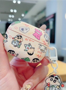 适用vivotws5保护套磨砂软壳新款vivotws4HiFi卡通恐龙睡衣蜡笔小新iQOOTWS2无线蓝牙耳机套air3pro硅胶个性