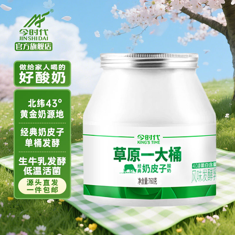 今时代奶皮子原味内蒙酸奶一大桶