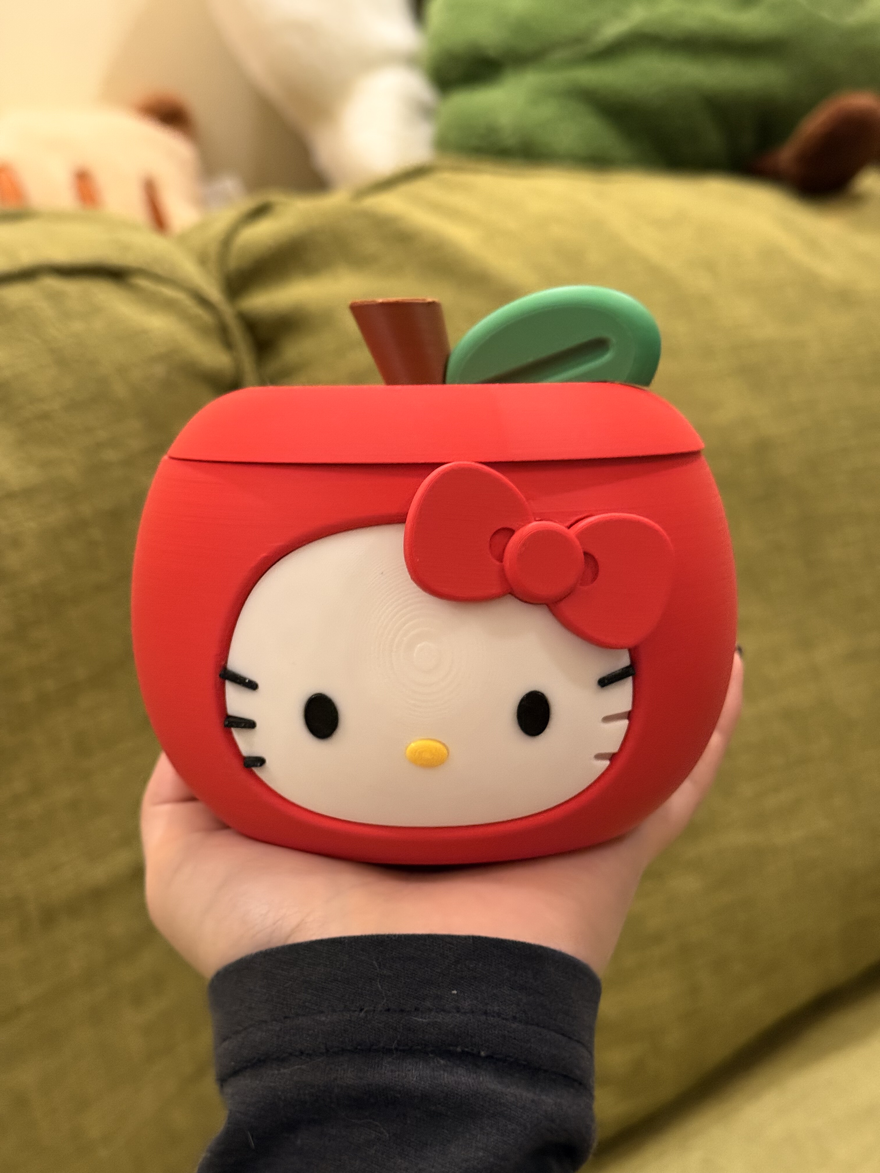 HelloKitty圣诞3D打印苹果造型储物盒家用客厅创意可爱礼物