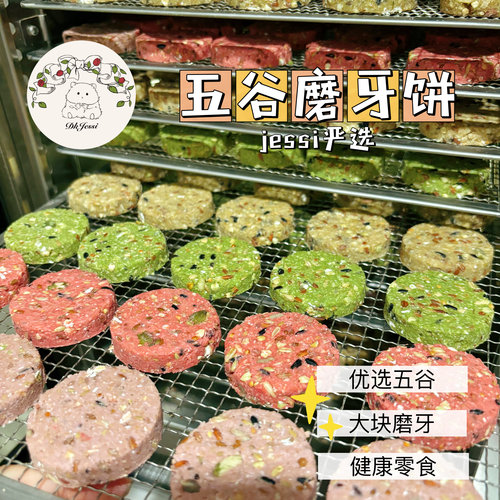 【DKJESSI】仓鼠磨牙饼金丝熊五谷无添加长肉花枝鼠躺手小零食