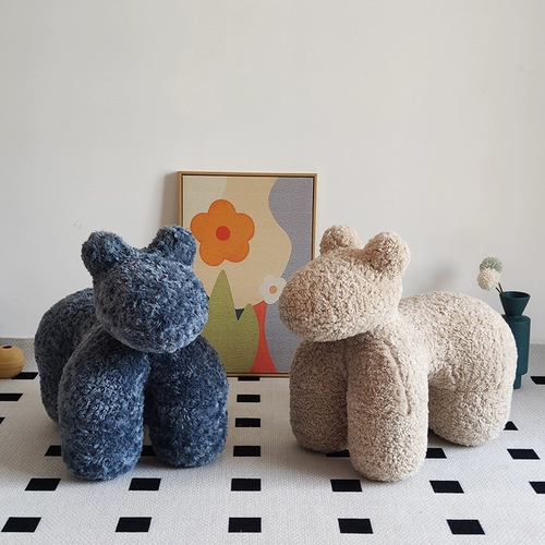 Пони пони Пони Установка хлопковых животных дизайнерские украшения мультфильм украшения интернет -знаменитость In ins милая детская мебель