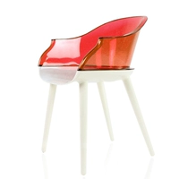 Прозрачный красный+белый слоновой кости