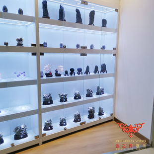 订制潮玩模型手办发光层板柜玻璃柜工艺品手板柜鞋子包包展示柜