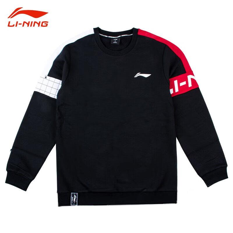2024李宁秋冬无帽套头卫衣抓绒运动服羽毛球服防寒保暖AWDSD45图片