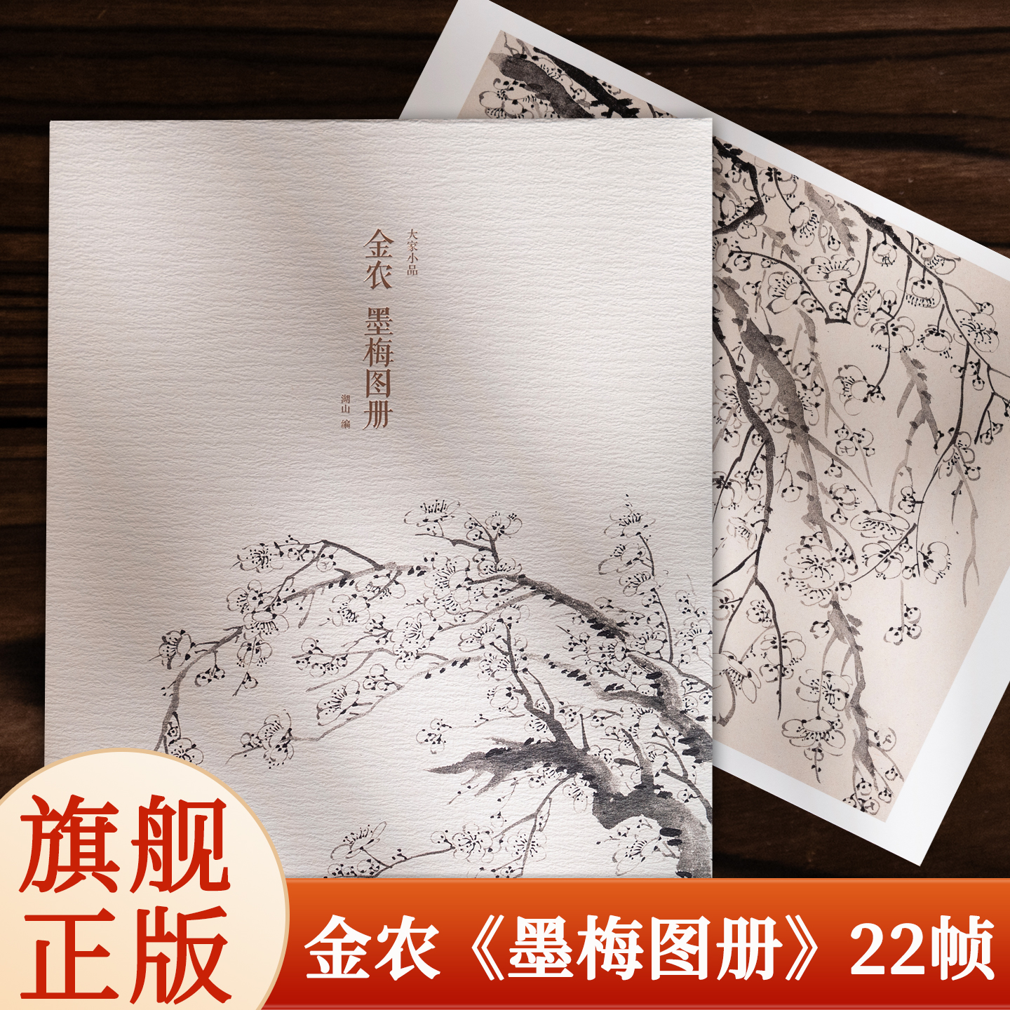 金农 墨梅图册 甄选22帧清代绘画大师墨笔花卉画作品 单片装帧高清还原可临摹鉴赏装饰收藏中国画花卉画册页 出类艺术大家小品图片