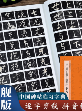 【旗舰正版】怀仁集王羲之圣教序 中国碑帖临习字典 按偏旁部首归类行书毛笔书法大字典工具书 书法爱好者集字查阅临摹字帖