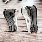 勺子大号吃饭平底勺子商用不绣钢勺子家用汤匙不锈钢调羹儿童加厚