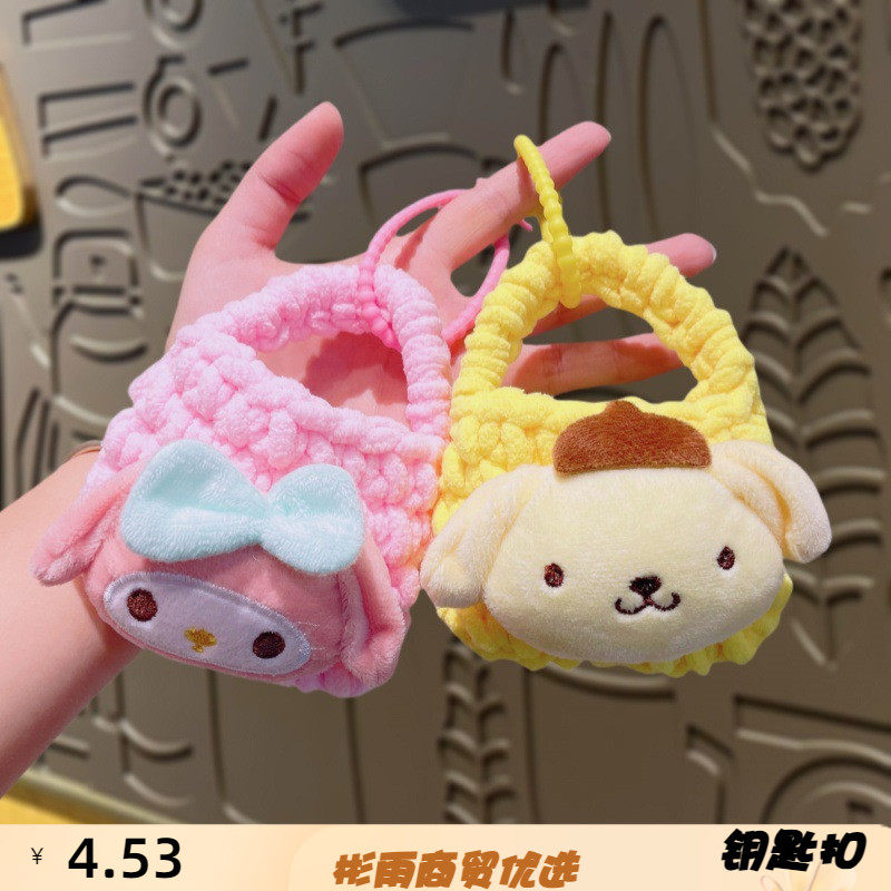 卡通鸥手工针织蓝牙耳机包编织零钱包可爱包包挂饰钥匙扣挂件