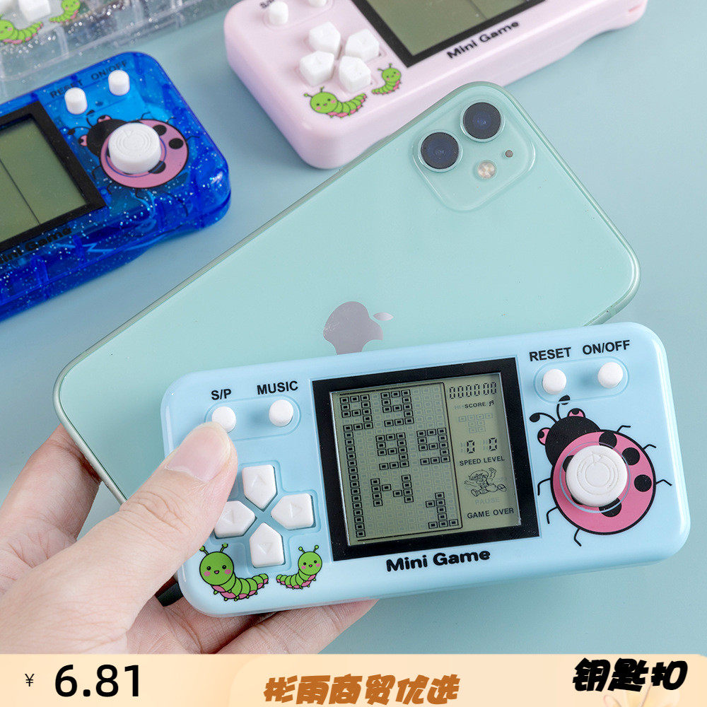 新款经典大屏俄罗斯方块游戏机复古怀旧8090玩具掌上电子游戏掌机