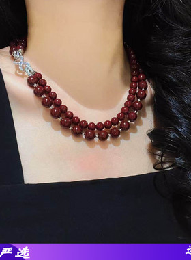 秋冬高品质高光安可拉红双层设计