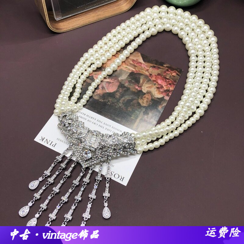 欧美跨境饰品镶钻流苏轻奢重工多